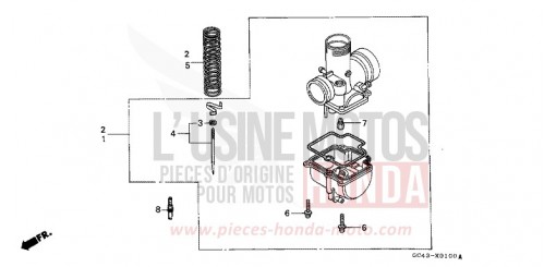 VERGASER ZUSATZBAUTEILE (SATZ) CR80R2F de 1985